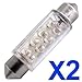 Produktbild SODIAL(R) 2X Auto Blau 8 LED Lampe Soffitte Innenraum 42mm 12V