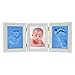 Fuloon Baby Double Print Frame Classic flant First Year Print Frame A Gift Ideal for a Range of Celebrations Including Christmas, Christenings, Baby Showers and Birthdays for the Family (White)
