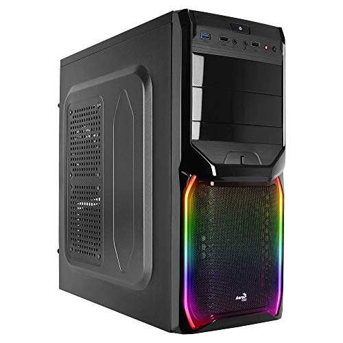 Aerocool V3X RGB - Caja Gaming para PC (semitorre, ATX, Ventilador Trasero 8cm, LED RGB, USB 2.0/3.0)