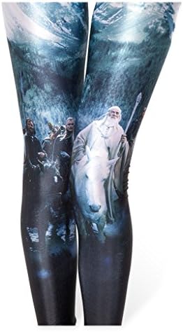 Popoye Women's The Lord of The Rings Print Footless Elastic Sexy Tights Leggings
