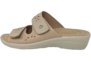 Fly Flot Bellona, Pantofole Donna in Microfibra Elasticizzata, con Velcro Regolabile, Sottopiede Antishock, Sandali