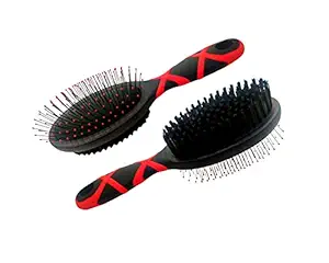 PetWag Double Side Dog Grooming Pin Dog Brush, Pet Deshedding Comb, Large