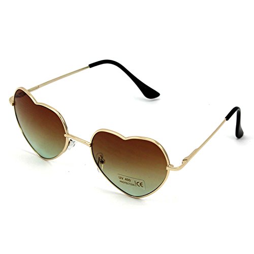 VANKER-1Pc-Brown-Women-Metal-Frame-Sunglasses-Cute-Heart-Shape-Design-Lens-Outdoor-Eyeglasses