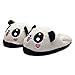 Produktbild Süße Panda Slippers, flauschige Pandabär Haus-Schuhe für Damen, Puschen für faule Tage - Plüsch Pantoffel mit lustigen Ohren, lachendem Gesicht