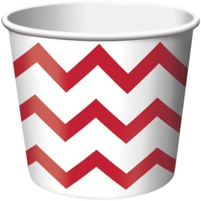 Red Chevron Stripe Treat Cups - Great for easter treats - 6pk