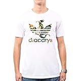  PacDesign Dracarys Flower PD1577A - Camiseta para Hombre, diseño de Juego de Tronos Blanco L
