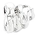 Zest 6.5cm Wide Curvy Hair Claw Jaw Clip Hair Accessory Silver