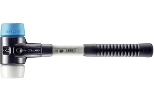 Halder 3717060 "Simplex" TPE-Soft/Superplastic Soft-Face Mallet with Reinforced Cast Steel Housing, Multi-Colour, 60 mm