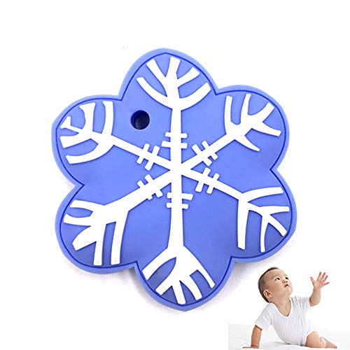 Snowflake Baby Teether Silicone Chew Toy Baby Teething Relief Cute Chew Toys for Toddlers