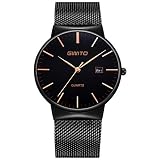 SW Watches GIMTO Marke Rose Gold Quarz Frauen Uhren Luxus Stahl Uhr Armband Damen Kalender-Armbanduhren Weiblicher Sport,D