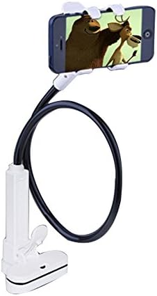 Phone Stand,Holder,Mount,Gooseneck Clip Clamp,Lazy Bracket,Adjustable Desk Accessories For iphone X 8 plus,Samsung Galaxy S8 Bedroom,Office,Kitchen（Black)