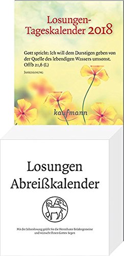 Download Losungen-Tageskalender 2018: Die täglichen Losungen und Lehrtexte