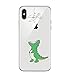 Price comparison product image Sycode Transparent Silicone Case for iPhone X,Bumper Cover for iPhone X,Funny Crystal Clear Case for iPhone X,Special Green Crocodile Scissors Painted Design Creative Girls Yong Slim Fit Ultrathin Flexible Clear Soft Gel Shock Absorption Protective Back Silicone Rubber Tpu Skin Shell for iPhone X-Green Crocodile
