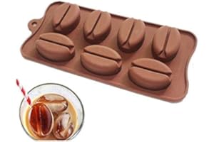 Allforhome Molde de silicona con 7 cavidades para cubitos de hielo, jabones, granos de café, moldes de chocolate