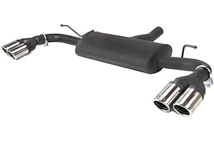 Ulter Sport 124-418/80RS Asiento de escape deportivo doble Leon (5F) 2.0TSi Cupra 221kW 2012-2019 2X 80 mm RS, negro