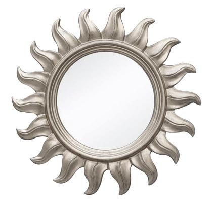 Silber Rahmen Spiegel konvex