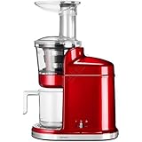 KitchenAid 5KVJ0111ECA - Exprimidor eléctrico, 80 RPM, 250 W, color rojo