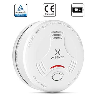 X-Sense Détecteur de fumée SD11, certifié EN14604 Détecteur de fumée avec 10 Ans de durée de Vie de la Pile, Alarme Incendie Intelligente, et capteur photoélectrique, Version Mise à Jour (Lot de 1)