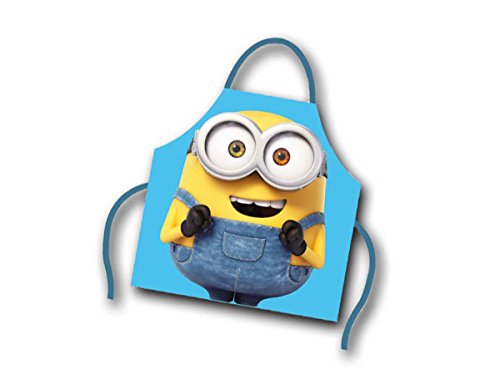 BB Designs Tablier pour Enfant Motif Minions Bleu Clair Taille S