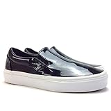  Vans Damen Classic Slip on Sneakers, PTNTLTHR Black, 37 EU