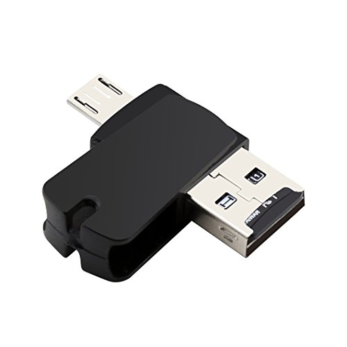 Alcey Micro SD / TF Kartenleser Adapter mit USB OTG, Micro B Stecker für Android Smartphone Tabletten, PCs und Laptops