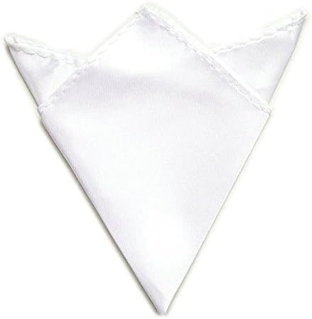 Kissing U Pack of 6 Men Solid Color Suit Pocket Handkerchiefs Square Hanky for Wedding Banquet Party Occasion