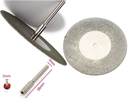 DIY Crafts Disc Φ: 40mm, Pack of 6 Pcs + 1 Madrel, 2/5/10 Pcs Disc Φ: Discs & Mandrel Diamond Cutting Wheel Cut Off Discs Coated Rotary Tools W/Mandr(Disc Φ: 40mm, Pack of 6 Pcs + 1 Madrel)