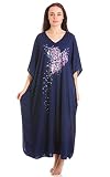 Womens/Ladies Nightwear/Sleepwear Scatter Multi-Coloured Heart Print Kaftan One Size Various Colours