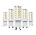 Produktbild Glühbirne G9 LED, RANBOO, 5W(40 W Halogenlampe ähnlich), 330lm, AC 220–240 V, Nicht dimmbar, Nicht Flicker, 360 Grad Abstrahlwinkel, Kaltweiß 6000K, Energiesparend Leuchtmittel, 5 Pack