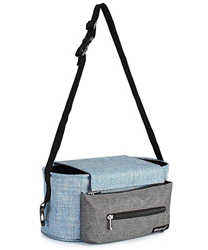 Kinderwagen-Organizer – Wasserdichte Aufbewahrungstasche Für Windeln, Flaschen, Spielzeug, Grau 33x20x12 Cm