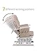 Kub Haywood Reclining Nursing Glider and Footstool (White)