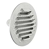 Diámetro de entrada 77 mm La ventilación gtsa80r-y Rejilla Redondo Empotrable, aluminio, 100 mm