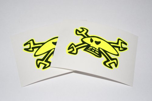 Price comparison product image Rapro Graphics Guy Martin Visor Decals / Stickers-mirrored Pair- Flo Yellow / Black