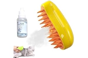 SEANTIE Steamy Cat Brush 2024 - Cepillo de vapor para gatos 3 en 1, cepillo de pelo de gato para eliminar el pelo enredado y suelto, para pelo largo y corto