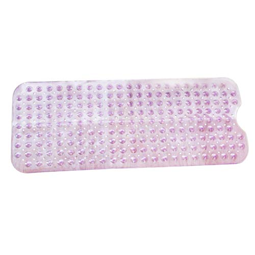 2018 Non Slip Bath Mat, Antibacterial Extra Long Shower Mats Anti Slip Bathtub Mat Anti Bacterial Machine Washable Tub Mat Cups 39x16 inches (Pink, 39x16 inches)