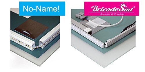 Bricode Süd Wandspiegel, Badezimemrspiegel mit LED Beleuchtung 80x60cm Tower Badspiegel warmweiß (C/96/60) - 6