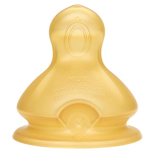 NUK First Choice+ Size 2 Medium Hole Latex Teat (2 pack)