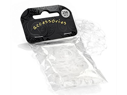 Bling Online 250pcs Mini Hair Braid Elastic Bands. (Clear) by Bling Online