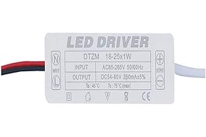 YHLOUBB Driver LED 1pcs LED AC85-265V Driver di trasformatori a LED,18-25W 250mA