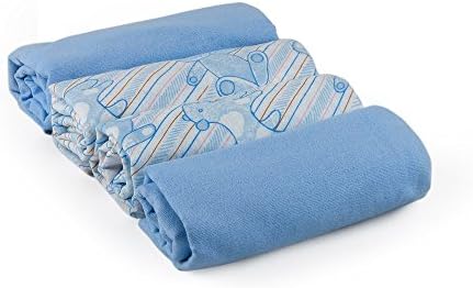 Junior Joy Swaddle Flannel Blankets (Pack of 4, Blue)