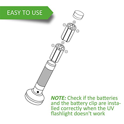 Ustellar UV LED Taschenlampe mit 100 LEDs 395nm, Schwarzlichtlampe UV-Strahler Lampe, Prüfgerät, Haustiere Urin-Detektor für eingetrocknete Flecken Ihrer Hunde, Katzen - 7