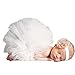 Vogholic Baby Girls' Princess Bubble Skirt + Head Band Photo Prop White