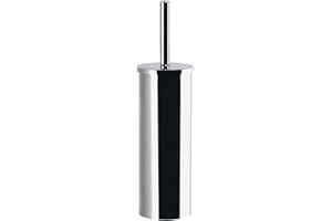 Gedy Cromato, Taipei, Scopino WC, Scovolino Bagno Realizzato in Acciaio Inox, Garanzia 2 Anni, Misure 36 x 8,4 x 8,4 CM, Design R&S, Unica