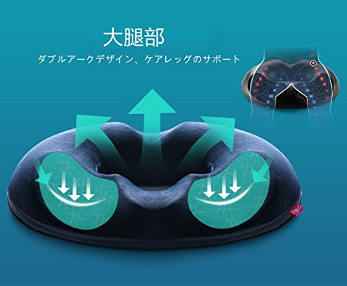 BNT 100% Hochgradiger Comfort Rutschfestes Memory-Schaum Sitzkissen Stuhlkissen Orthopädisches / Ergonomisches Sitzauflage Stuhlpolster um Steißbeinschmerzen / Rückenschmerzen Stuhlauflage Kissen für Auto,Büro- & Rollstuhl sowie Reisen (Sitzkissen) - 6