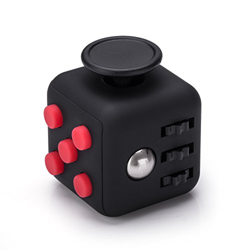Preisvergleich Produktbild Fidget Cube Anti Stress Würfel in Schwarz Rot von VAPIAO