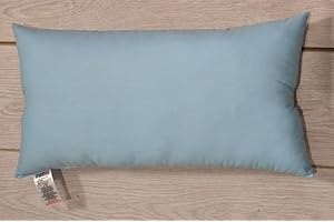 LANCASHIRE TEXTILES LIMITED MANUFACTURERS OF QUILTS, PILLOWS AND HOMEWARES Lancashire Textiles Sun Lounger Head Pillow (Sky Blue, 50cm x 25cm, Pack of 2) - Lightweight Design with Elastic Strap, Machine Washable - Outdoor Cushion for Pool, Beach, and Patio Loungers