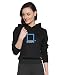Campus Sutra Black Womens Printed Crop Hoodie RS.689.00