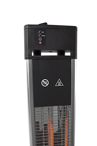 SUNTEC Terrassenheizstrahler Heat Patio 2000 Carbon [Für Räume bis 48 m³ (~20 m²), Indoor & Outdoor Nutzung, 3 Heizstufen, Fernbedienung, max. 2000 Watt] - 2
