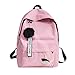 Produktbild Oplon Lightweight Schulrucksäcke Cityrucksack Rucksack Tagesrucksack Nylon für Damen und Herren (Pink)