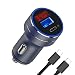 Produktbild Timloon USB C PD Auto-Ladegerät, Power Delivery 3.0 & 5 V/3,1 A USB Dual Port Ausgang mit 3,3 ft Type-C auf Type-C Kabel für iPhone X/8/8 Plus, Samsung S9, S8/S8+, Galaxy Series
